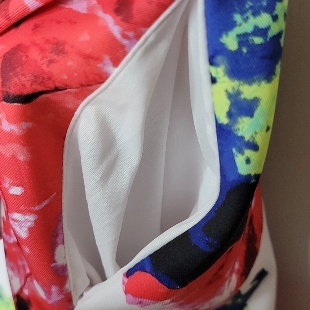 MILLY Scuba A Line Summer Floral Dress - Picture 6 of 11